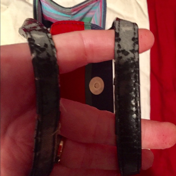 SOLD Cute Kate Spade striped canvas handbag - Picture 4 of 6